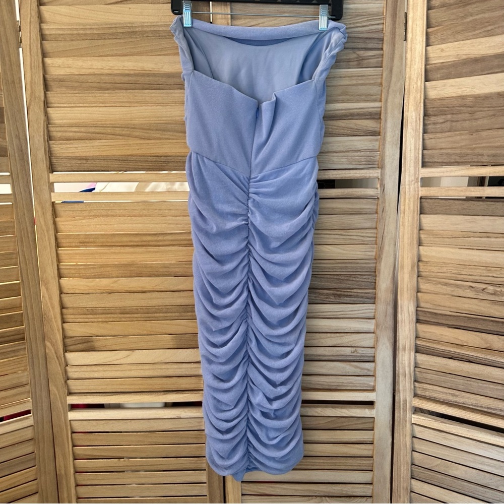 Michael Costello India Strapless Midi Dress in Periwinkle size L - Picture 5 of 6